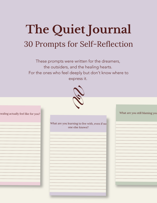 The Quiet Journal – 30 Journal Prompts for Self-Reflection –  Digital Download