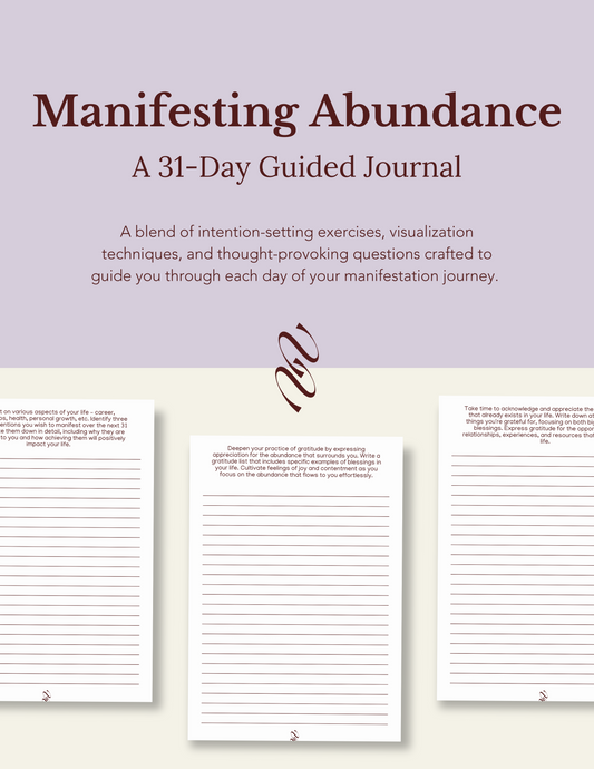 Manifesting Abundance – 31-Day Guided Journal – Digital Download